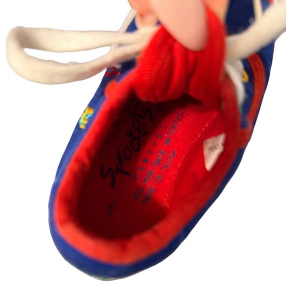 Vintage Sprockets Baby Shoes 90s Multicolor Size 5 Kids Red Blue Green 123 - Picture 2 of 4